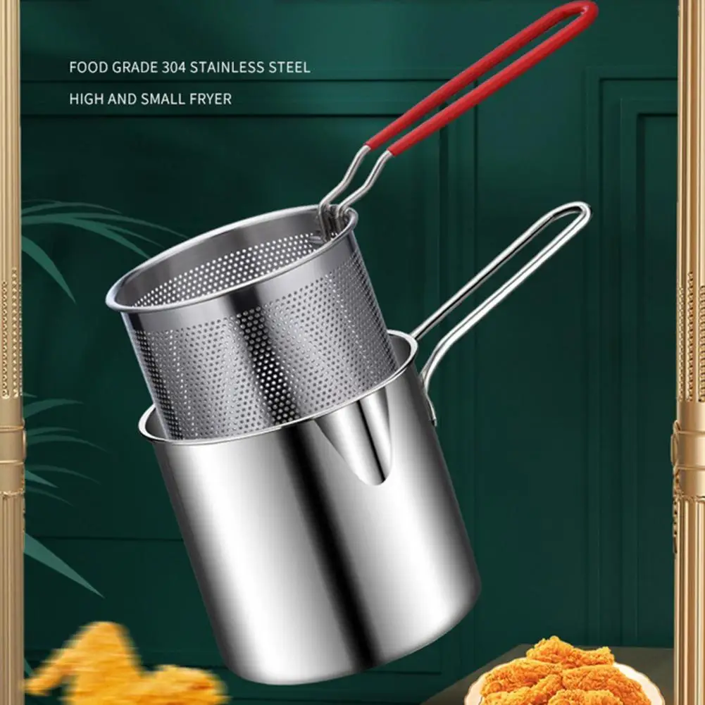 Friggitrice A Pentola Più Profonda Mini Padella Multifunzionale Friggitrice Da Cucina A Risparmio Di Olio In Acciaio Inossidabile Pollo Fritto Strumen