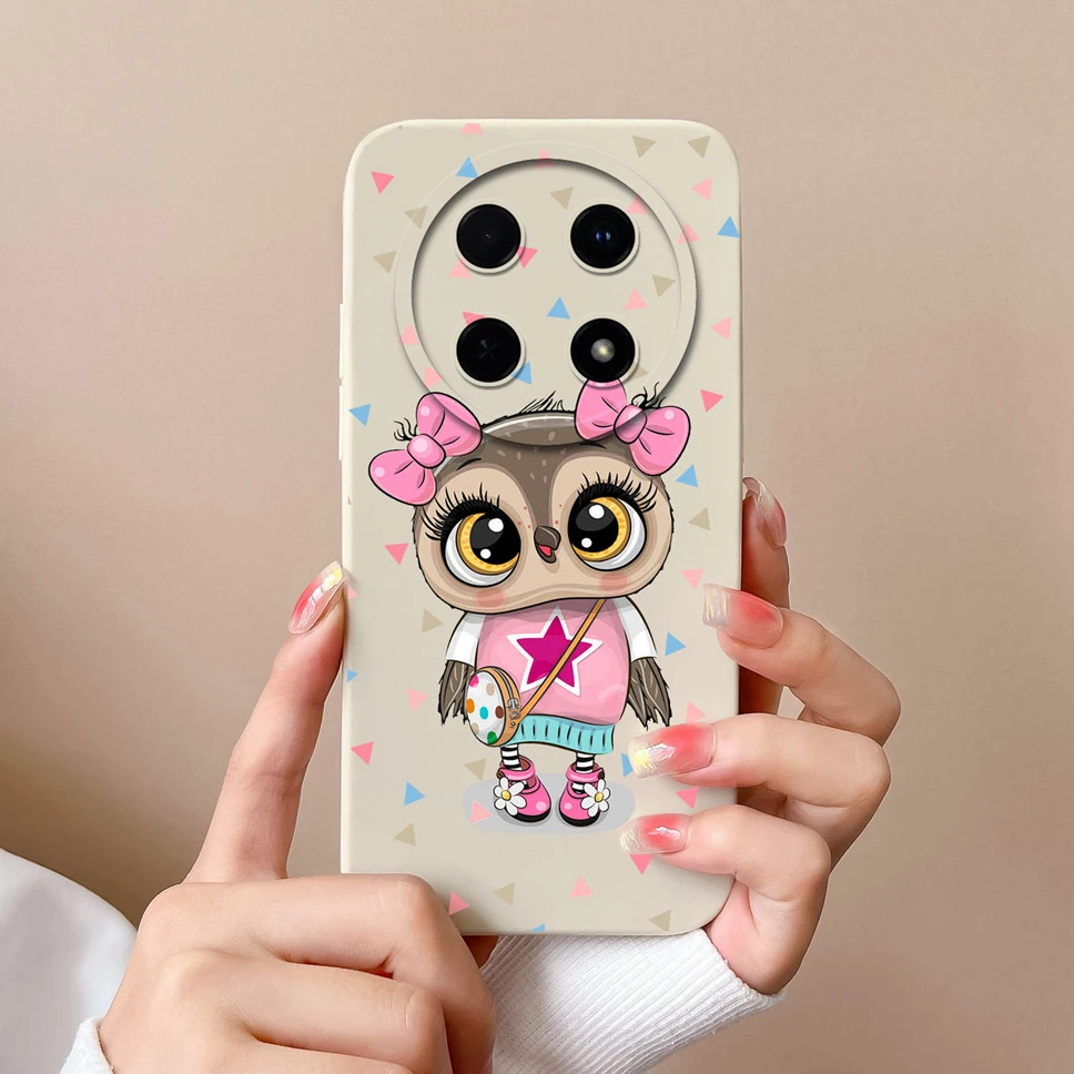 Fashion Pretty Sweet Girl Soft Liquid Silicone Phone Case - Protective Cover