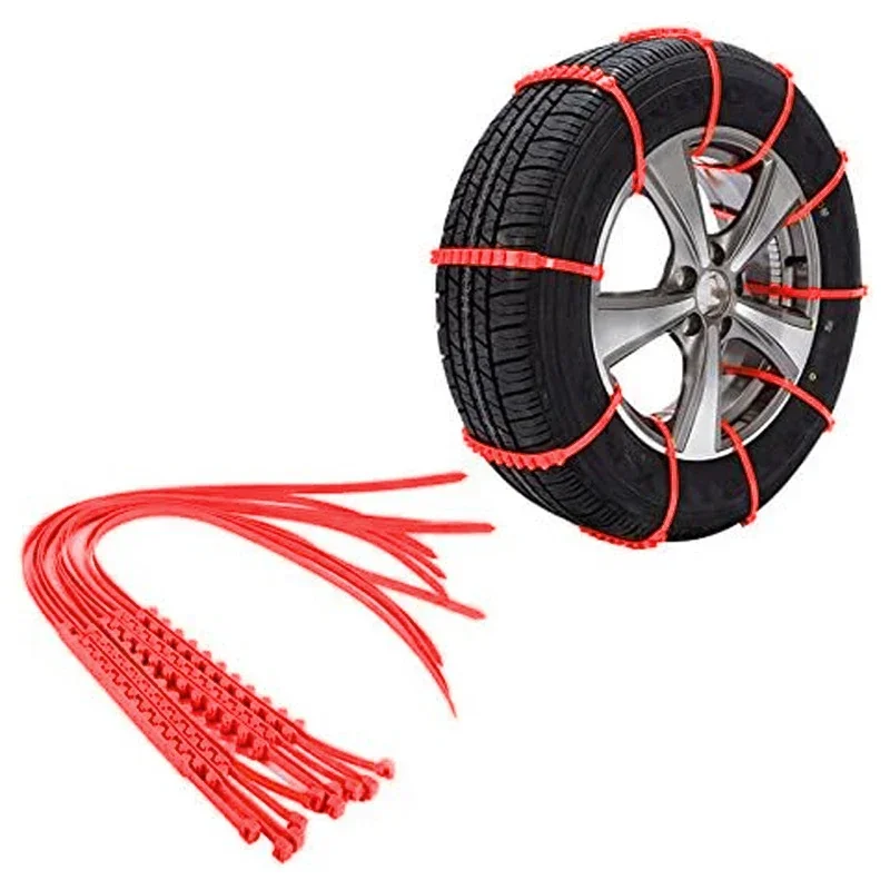 AAZRZRZ Universal Nylon Material Super Grip Snow Tire Chain, Tire Chain, SUV Truck Snow Chain (12pcs)