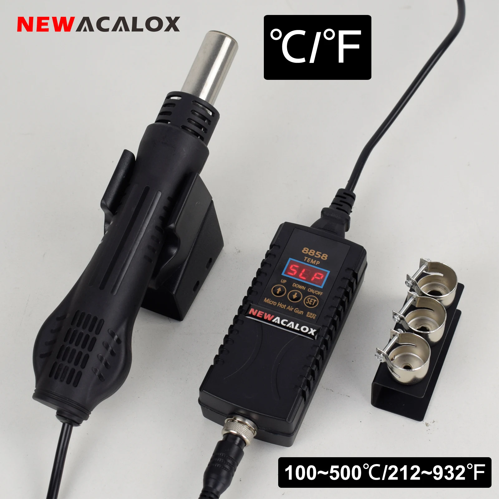 NEWACALOX 8858 Micro Hot Air Gun EU/US 600W Rework Soldering Station