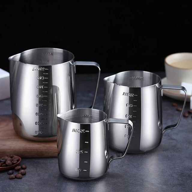 Stainless Steel Coffee Milk Frothing Pitcher  Stainless Steel Frothing Cup  - Milk Frothing Pitcher - Aliexpress