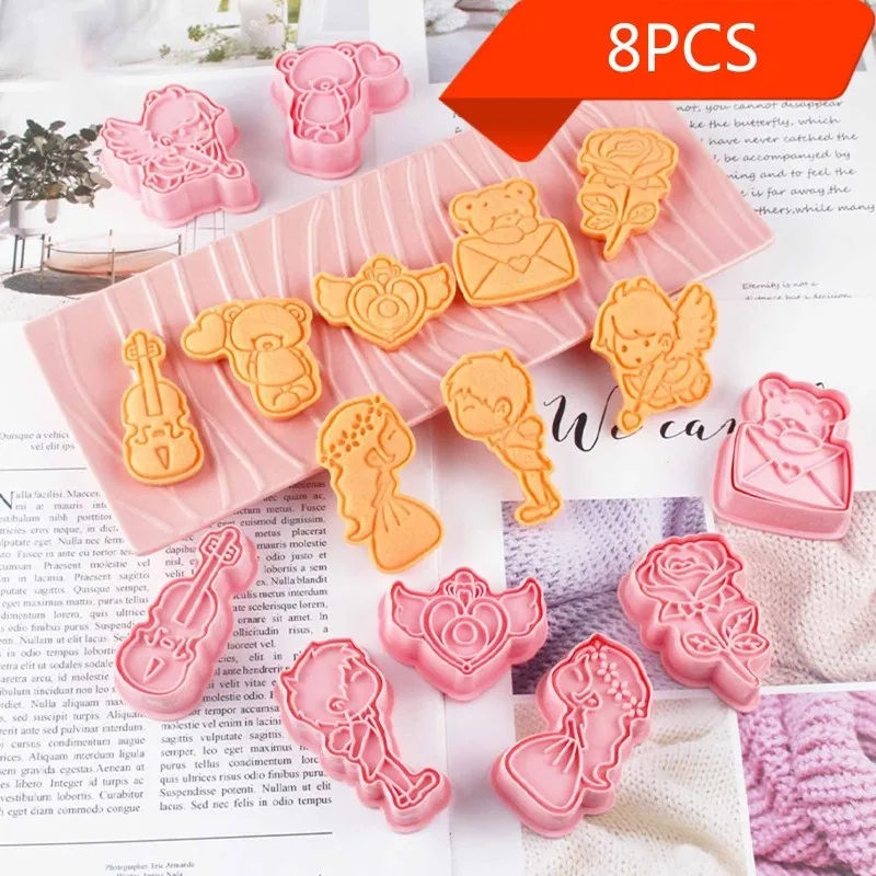 Valentine Day Cookie Cutter  Valentine Day Heart Cookies - 8pcs Cookie  Cutter Set - Aliexpress