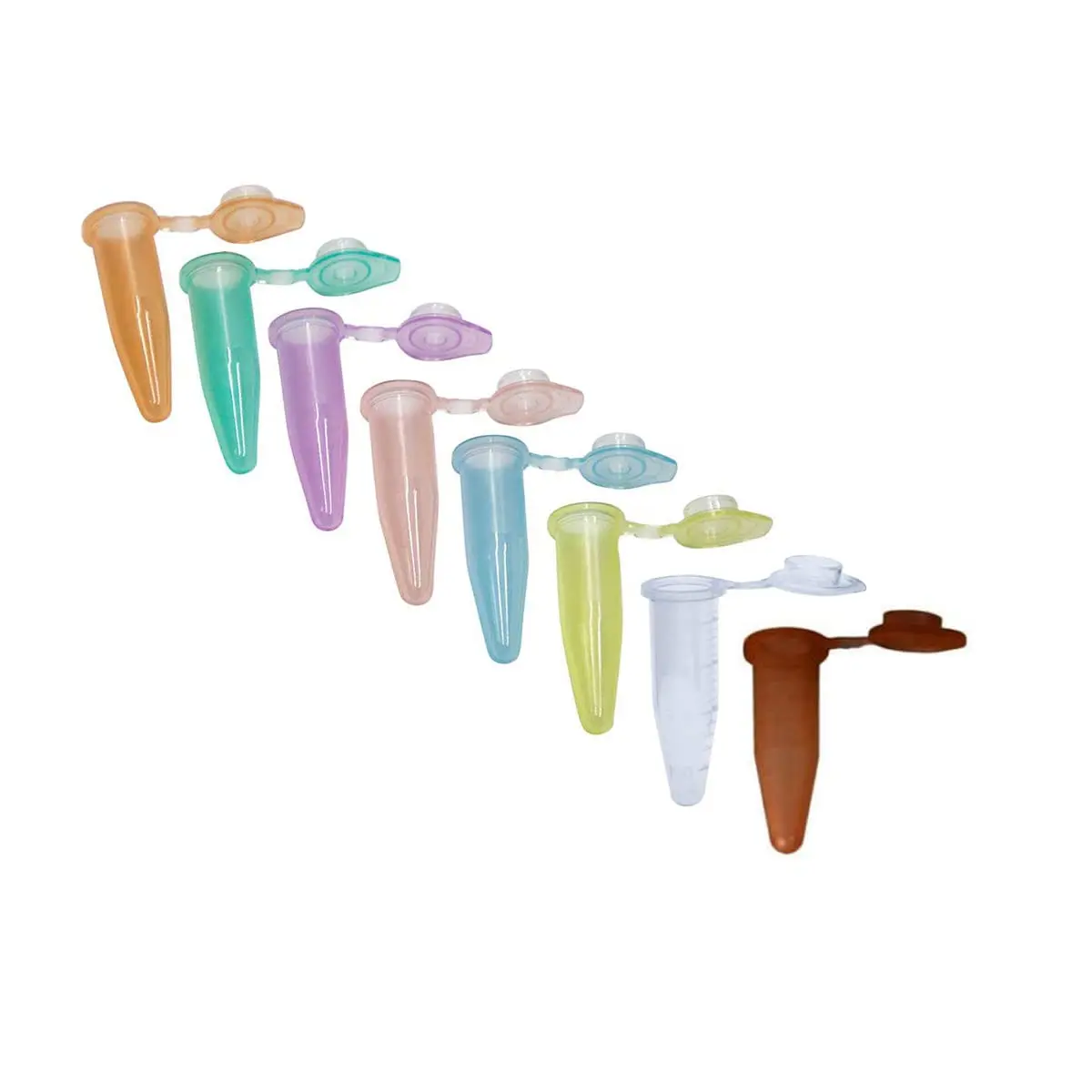 50PCS 1.5 ml plastic test tube micro centrifuge tube laboratory scale with pointed bottom small bottle sample storage device plastic storage tubes
