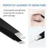 4Pcs Tweezers Set - Professional Stainless Steel Tweezers for Eyebrows - Great Precision for Facial Hair, Splinter and Ingrown 2