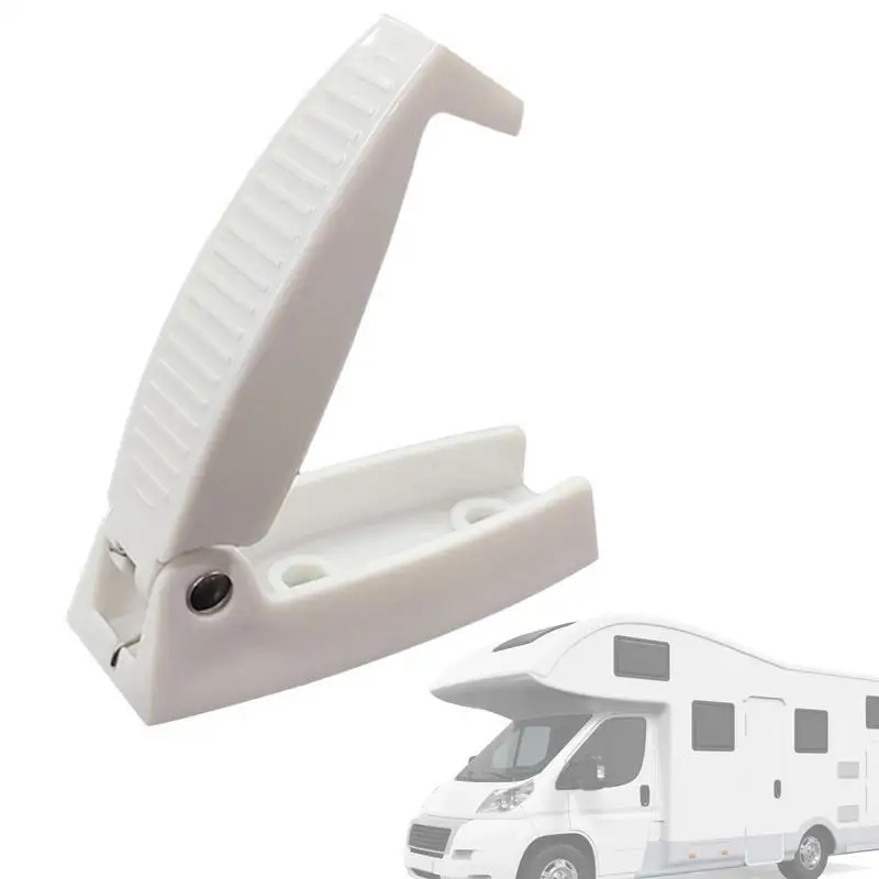 50g RV Baggage Door Catch ABS Holds RV Baggage Compartments White Car Style Camping Trailer Hook For CamperVans Cars Auto
