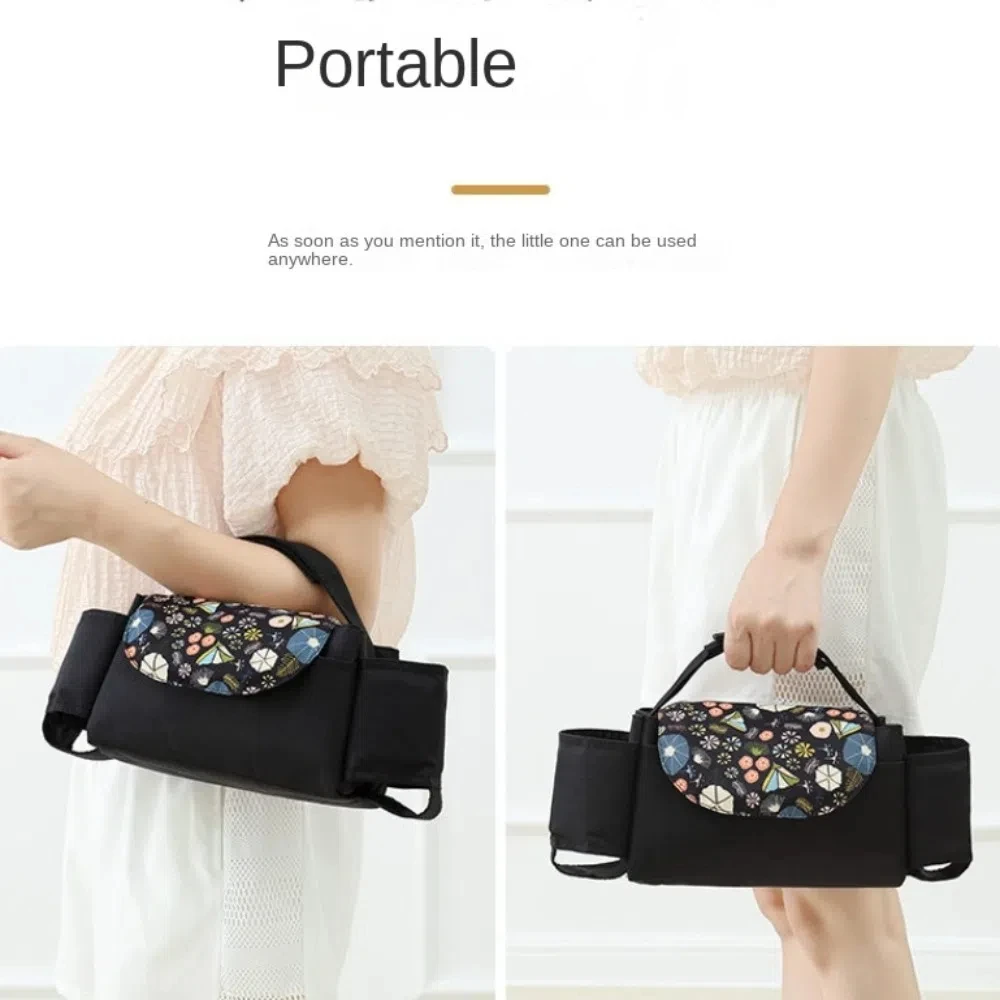 Multifunctional Baby Stroller Bag with Multiple Pockets Mom Handbag Stroller Storage Hanging Bag Baby Care Large Capacity