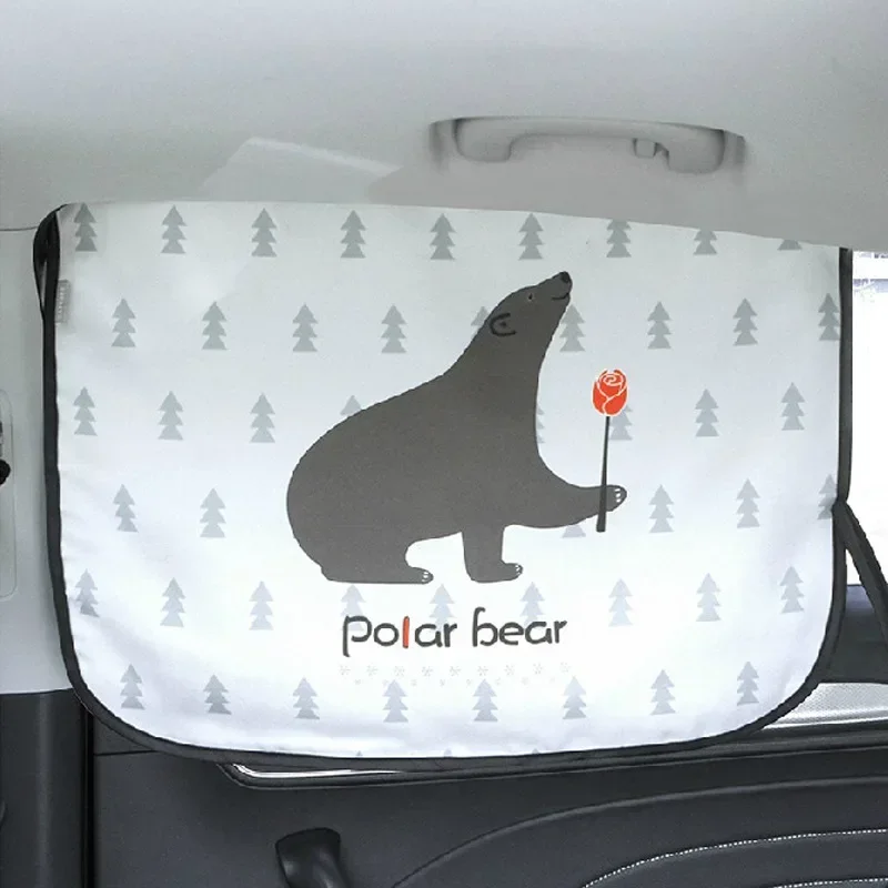 4pcs Cartoon Universal Car Side Window Sunshade Curtain in The Car Window Sunshade Cover UV Protection for Baby Children
