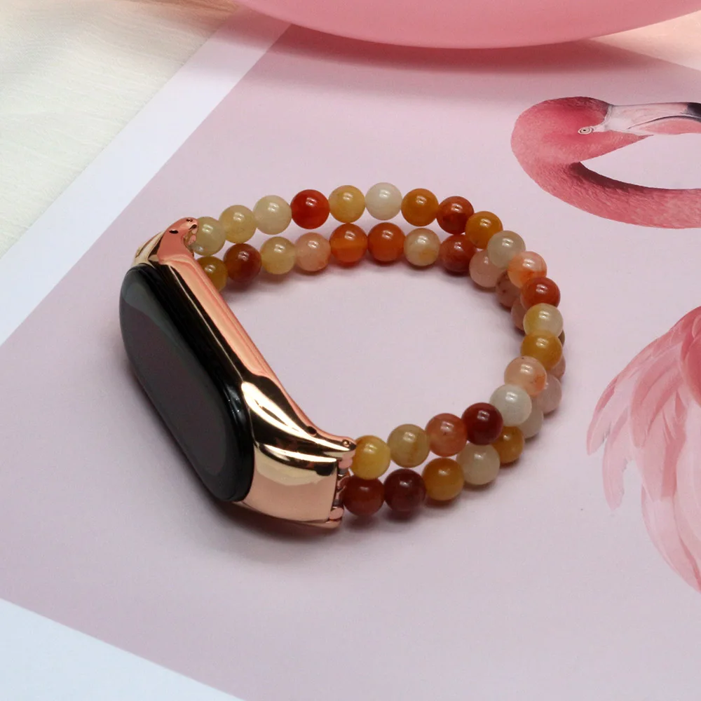 Elegant Agate Bead Elastic Fashion Watch Band