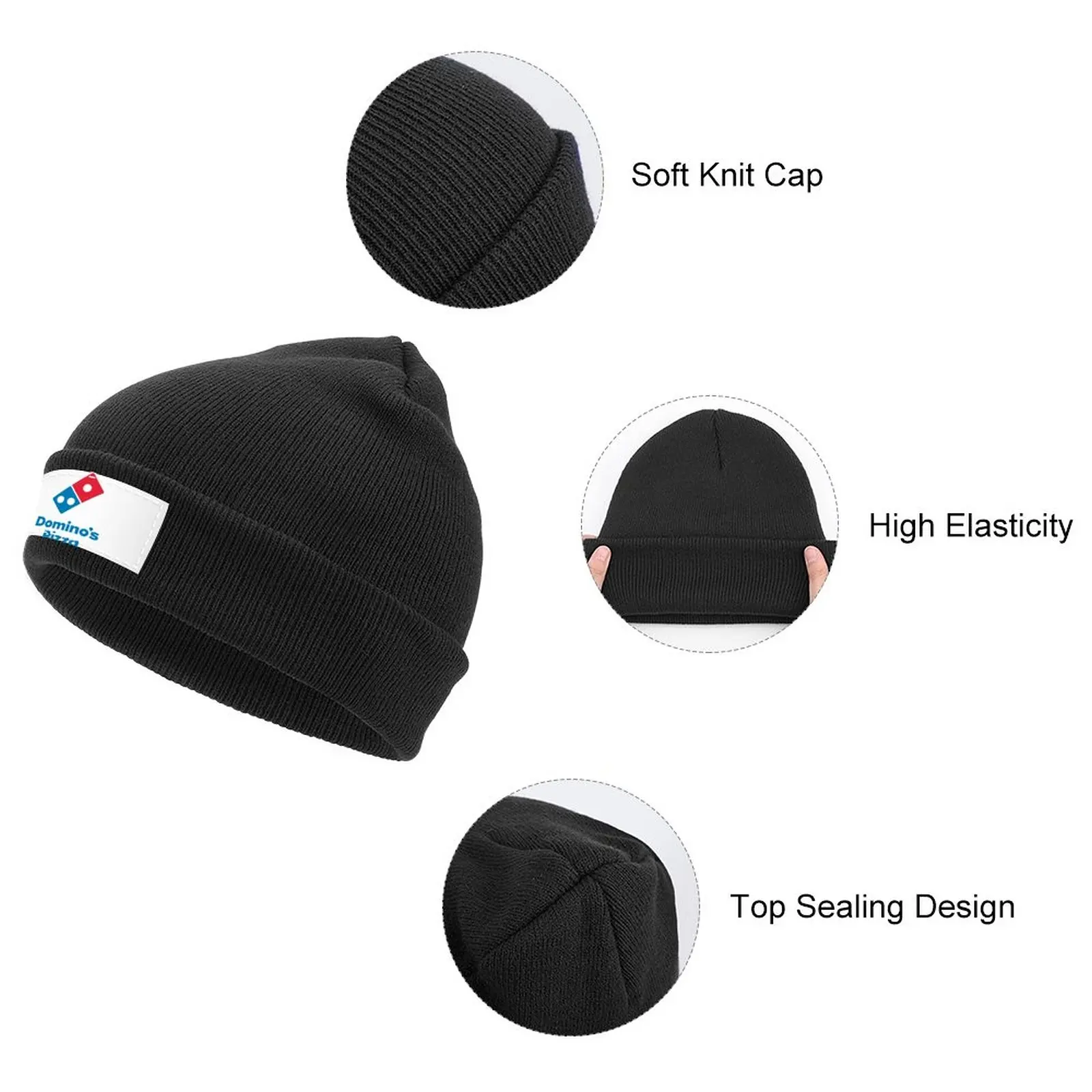 Dominos pizza Knitted Hat Streetwear Male boonie hats Men Hat Women's