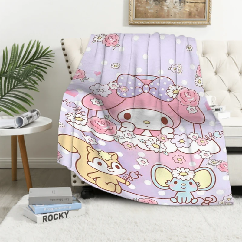 

Cute My M-Melodys Cartoon Blanket Furry Double Bed Blankets & Throws Warm Winter Blanket Summer Comforter Throw Sofa Fluffy Soft