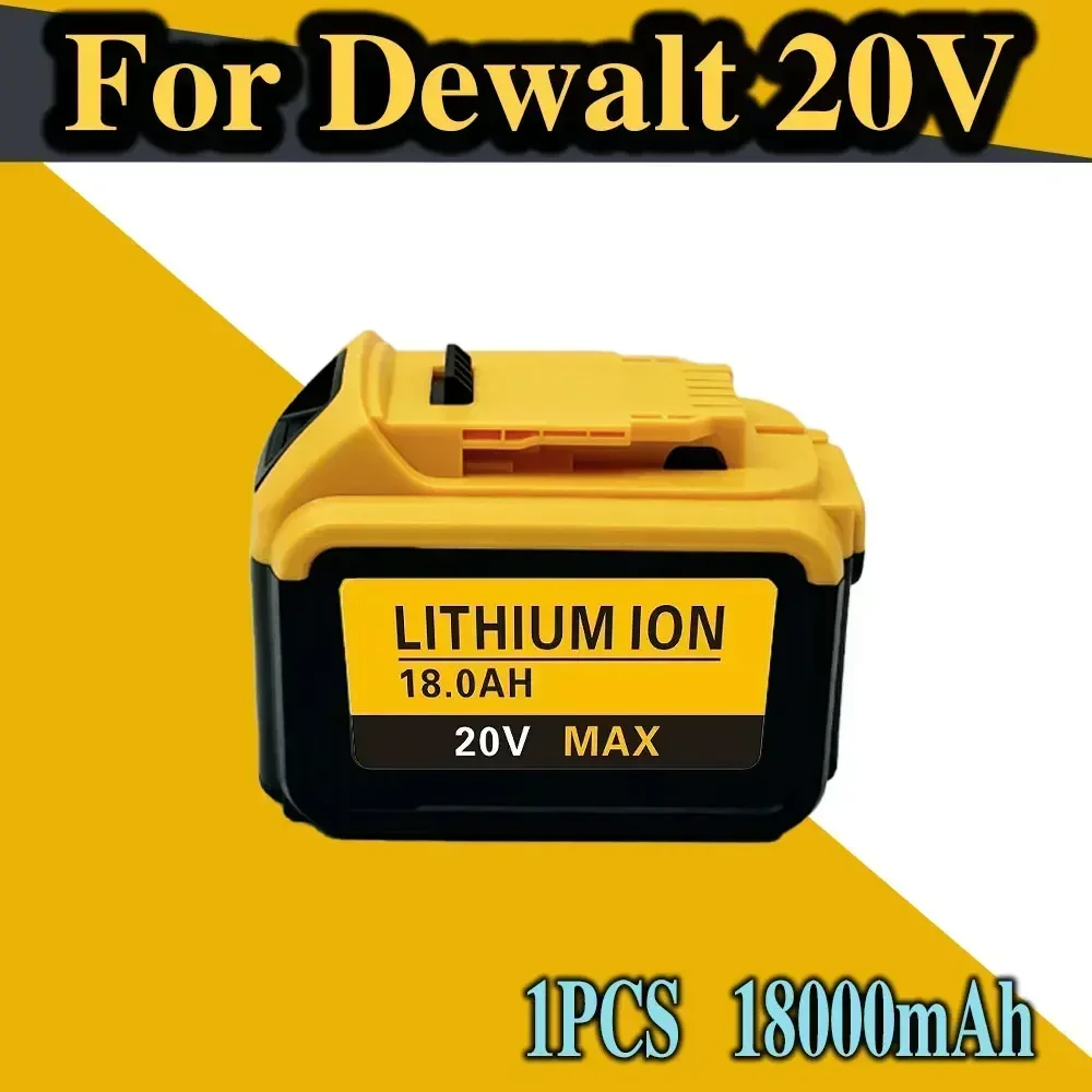 Rechargeable power tool accessories, lithium battery replacement and charger for Dewalt DCB200DCB184 series, 18V, 20V