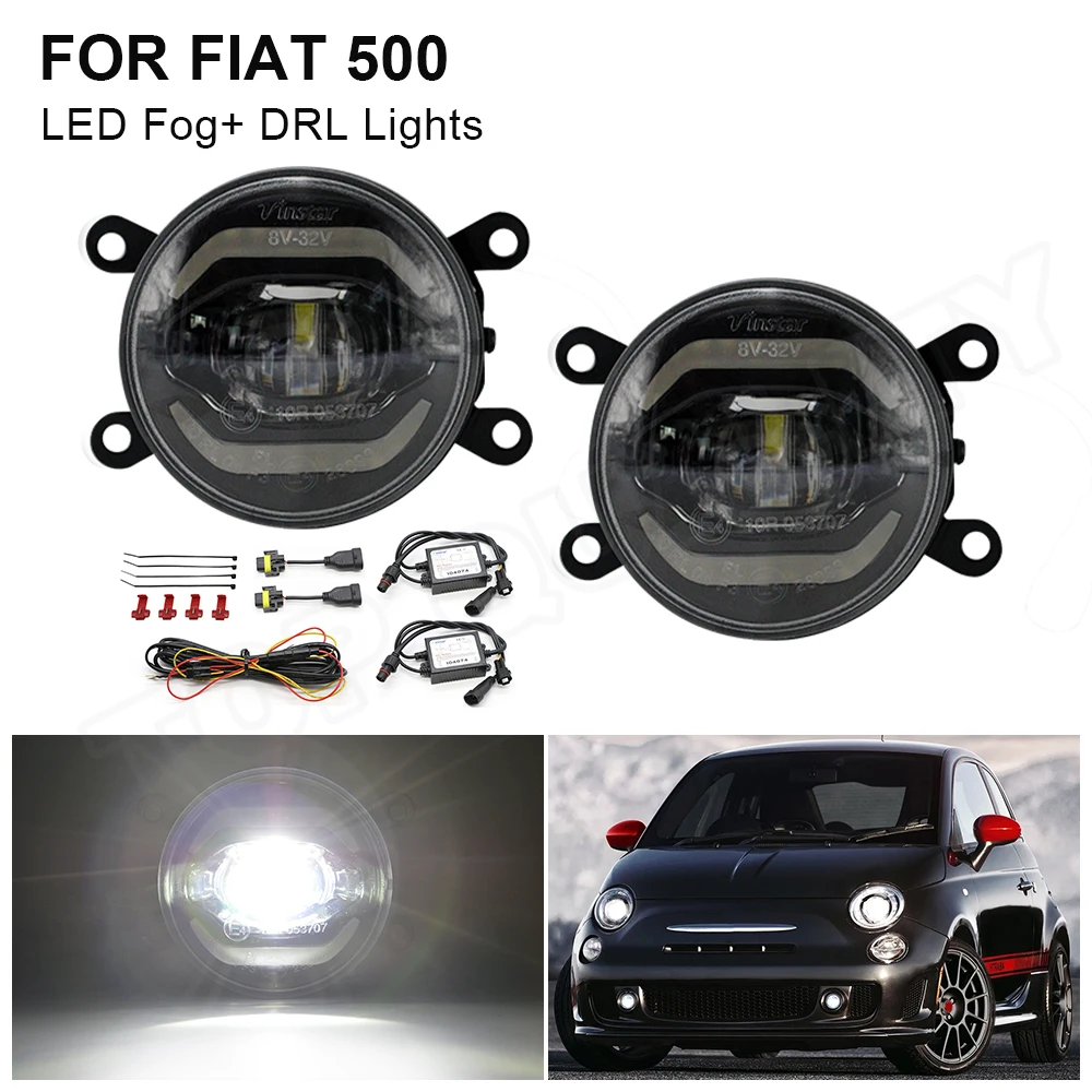 Per Fiat 500 2007- 2015 Ducato 2014-Up Doblo Panda Evo Punto Tipo 500L Led Fendinebbia Gruppo Luce Di Marcia Diurna