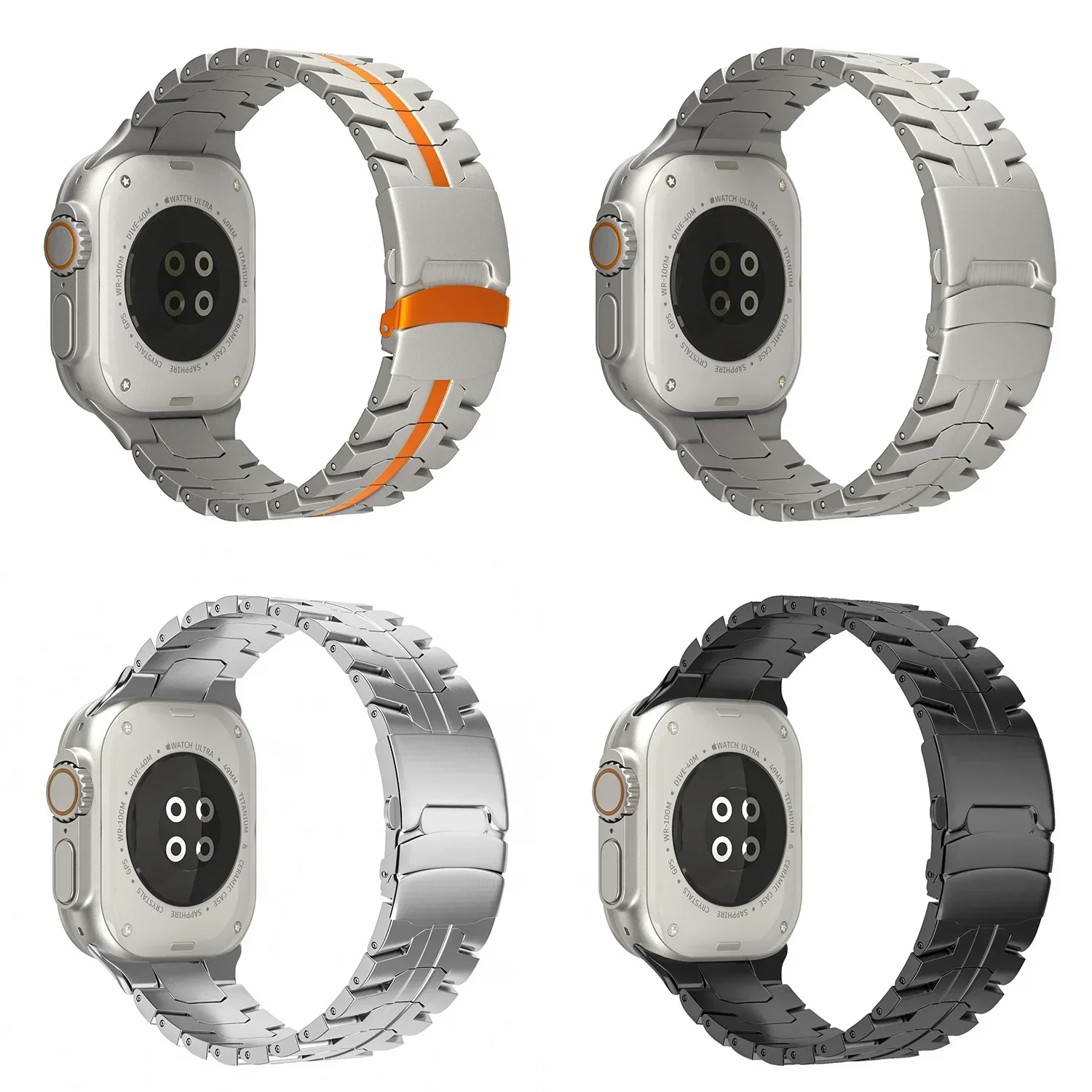 Luxury Titanium Color Stainless Steel Strap