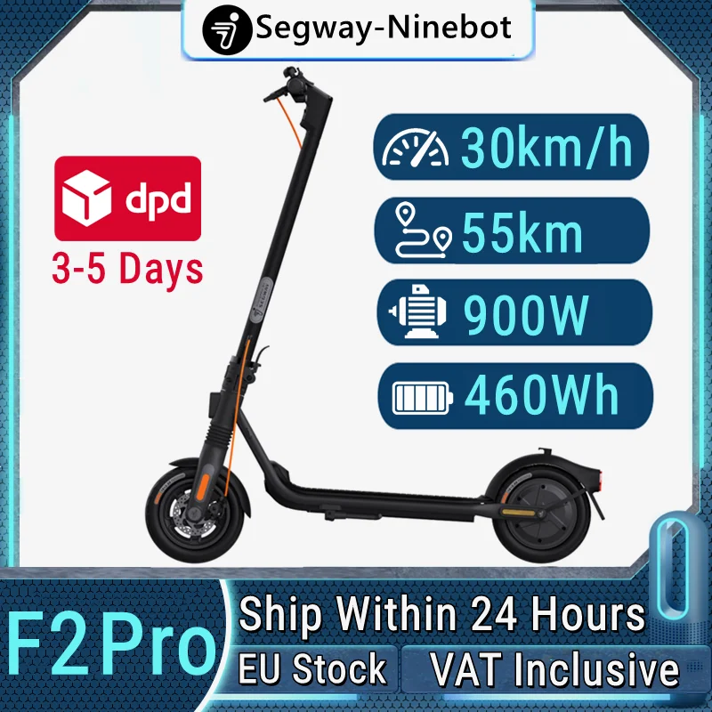 Prevendita Originale Ninebot Di Segway F2 Pro Electric Kickscooter 55Km Max Range Smart Scooter Elettrico 30 Km/H Velocità Massima 900W Motore