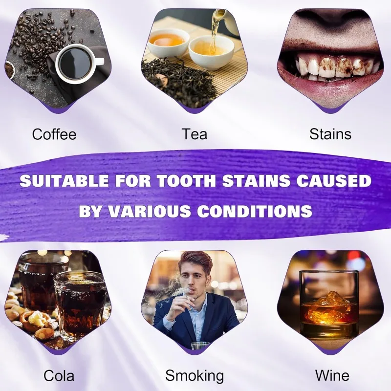 Smilekit V34 Purple Toothpaste Color Corrector Teeth Cleans Oral Cavity Keep Refreshing Yellow Stain Reduction Whitening Product