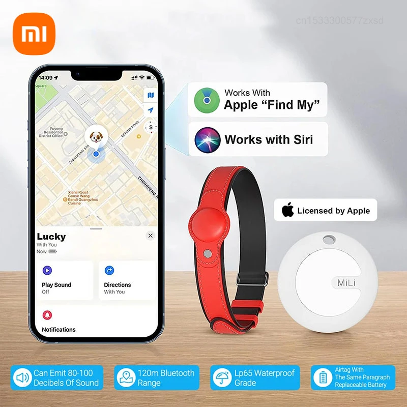 

Умный ошейник Xiaomi для домашних питомцев, водонепроницаемый ошейник с поддержкой Bluetooth, для маленьких, средних и больших собак, совместим с iOS