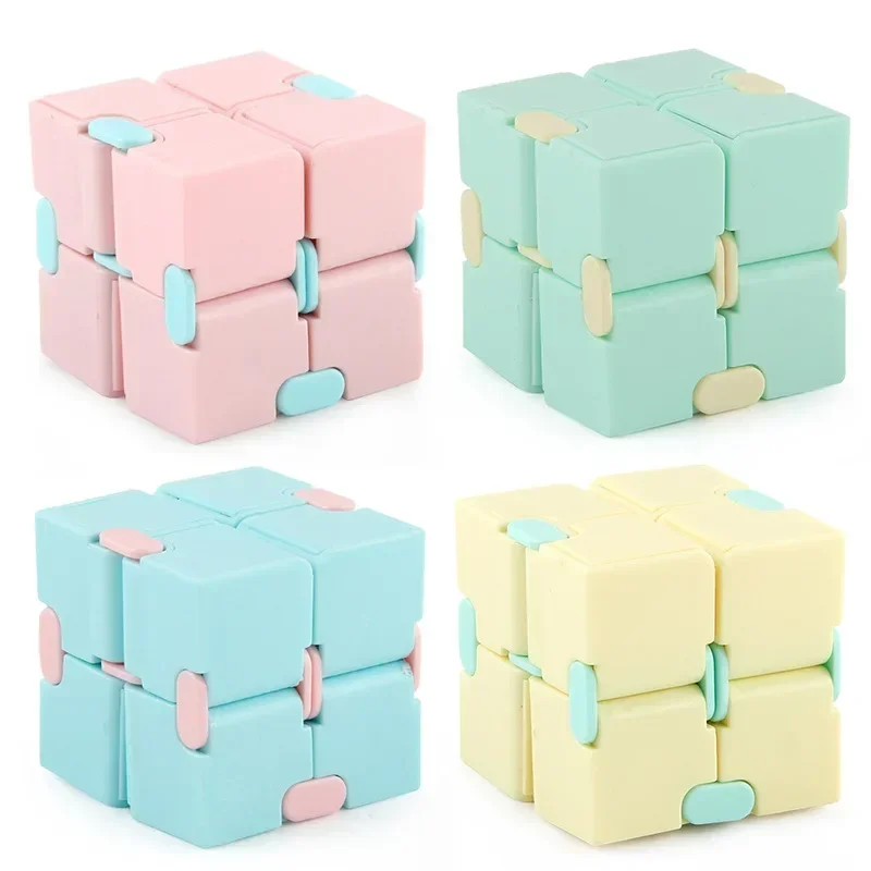 Fidget Toy Infinity Cube Fold Plastic Magic Cube Office Flip Cubic Puzzle