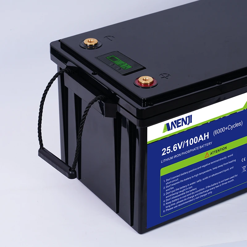 24V 100Ah 2560Wh Lithium LiFePO4 Battery Deep Cycle Lithium Iron Phosphate  Rechargeable Battery Built-in BMS, Perfect for