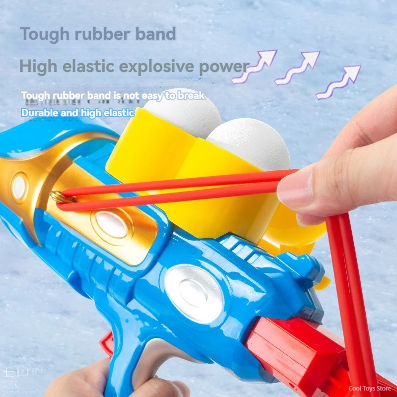 Snowball Gun Cannon Launcher Winter Snow Toy Clip Maker Tool Playing Fighting Toy Manual Loading for Children Kids Outdoor Games 2
