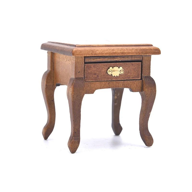 Miniature Wooden Bedside Nightstand Cabinet