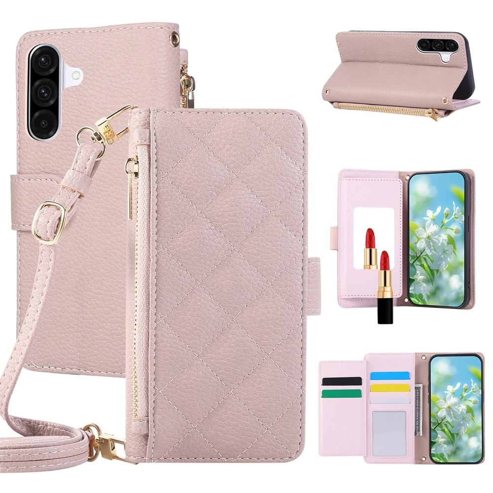 Stylish Crossbody Wallet Phone Case with Detachable Strap