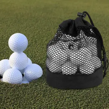 Golf Mesh Net Bag Nylon Golf Tennis 12/24/48 Ball Carrying Drawstring Pouch Golf Bags Golf Accessories Indoor Outdoor Sports 2