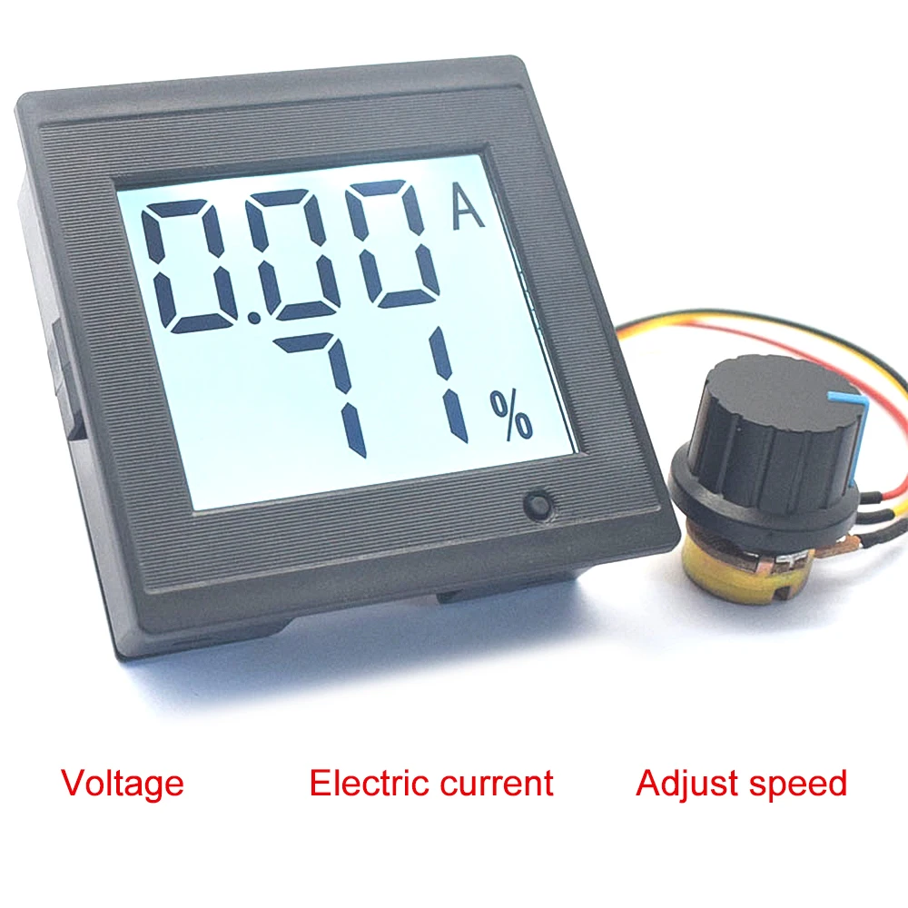 

DC 12V-36V 8A 15KHz Adjustable PWM Motor Speed Controller LCD Digital Display DC Motor Control Governor Switch 12V