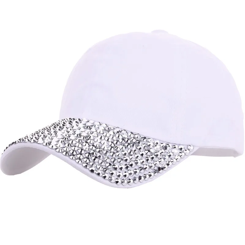 Customized Logo Rhinestones Luxury Baseball Cap Fashion Snapback Caps Men Diamond Cap Girls Hip Hop Hat 5