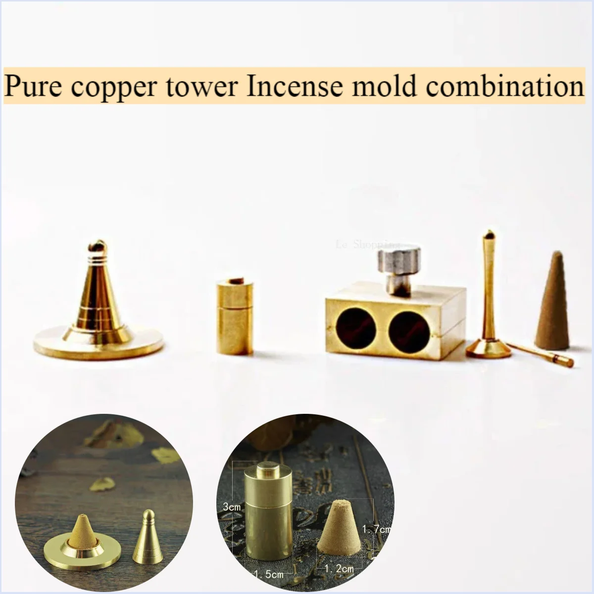 Pure Copper Making Tower Mold DIY Hand-made A Variety of Tower Incense Conical Incense Mold Supplies Press Ash Tool