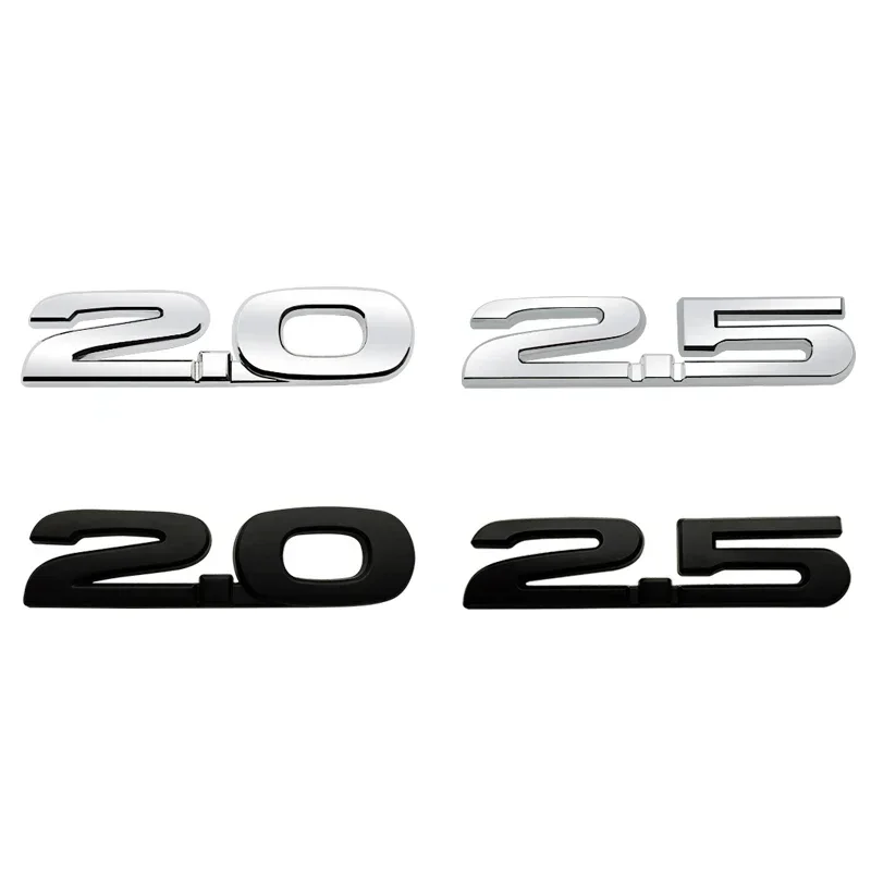 3D 금속 2.0 2.5 문자 자동차 펜더 엠블럼 뒷 트렁크 배지 스티커 For Mazda 3 6 Axela CX5 CX7 MX5 크롬 블랙 액세서리