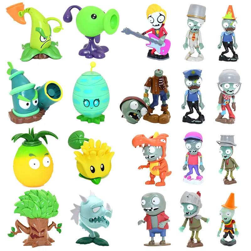 Zombie vs Plants Figures AllStar Action Figurines Dolls Cowboy Pirate Monk Farmer Zombie Flower Peashooter Model Christmas Gifts