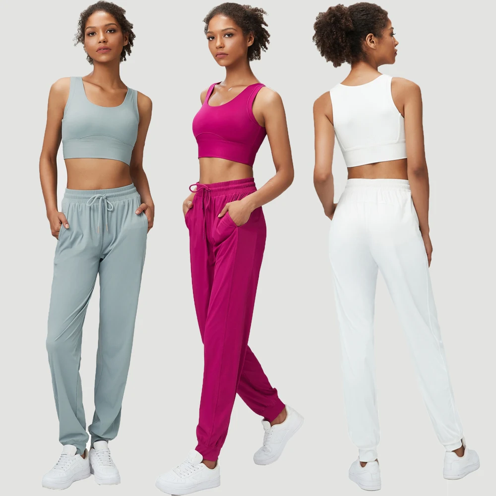 Traje de Yoga de entrenamiento dos piezas para mujer, ropa deportiva transpirable de Color sólido para correr, sujetador Sexy, pantalones para correr, ropa atlética, ropa de gimnasio| | - AliExpress