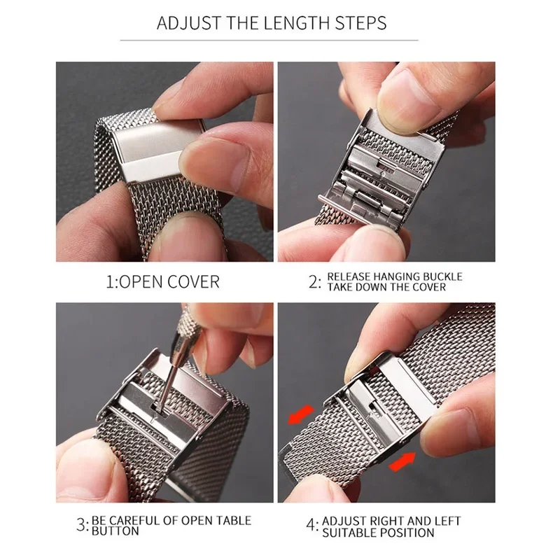 Stainless Steel 22mm Watch Bracelet Strap