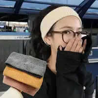 Simple Women Knitted Headband Solid Color Wide Turban Sports Yoga Headband Headwear Korean Girls Hair Band Hair Accessories 2024