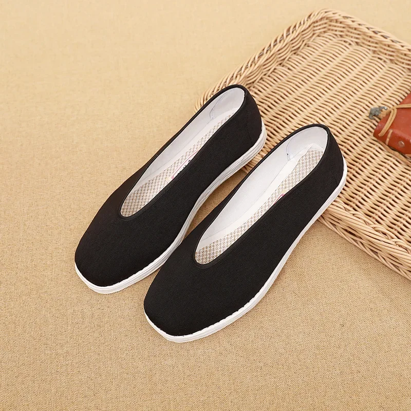 Scarpe Kung Fu Tradizionali - Tela Nera Con Suola In Gomma - Foto 10