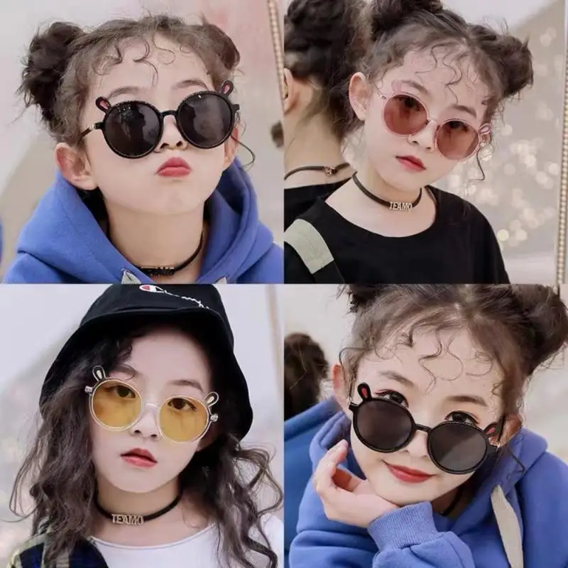 Cartoon Dinosaur Sunglasses Cute Children Eyewear Multi-color Glasses Wear-resistant Summer Outdoor Round Kids Sun Glasses