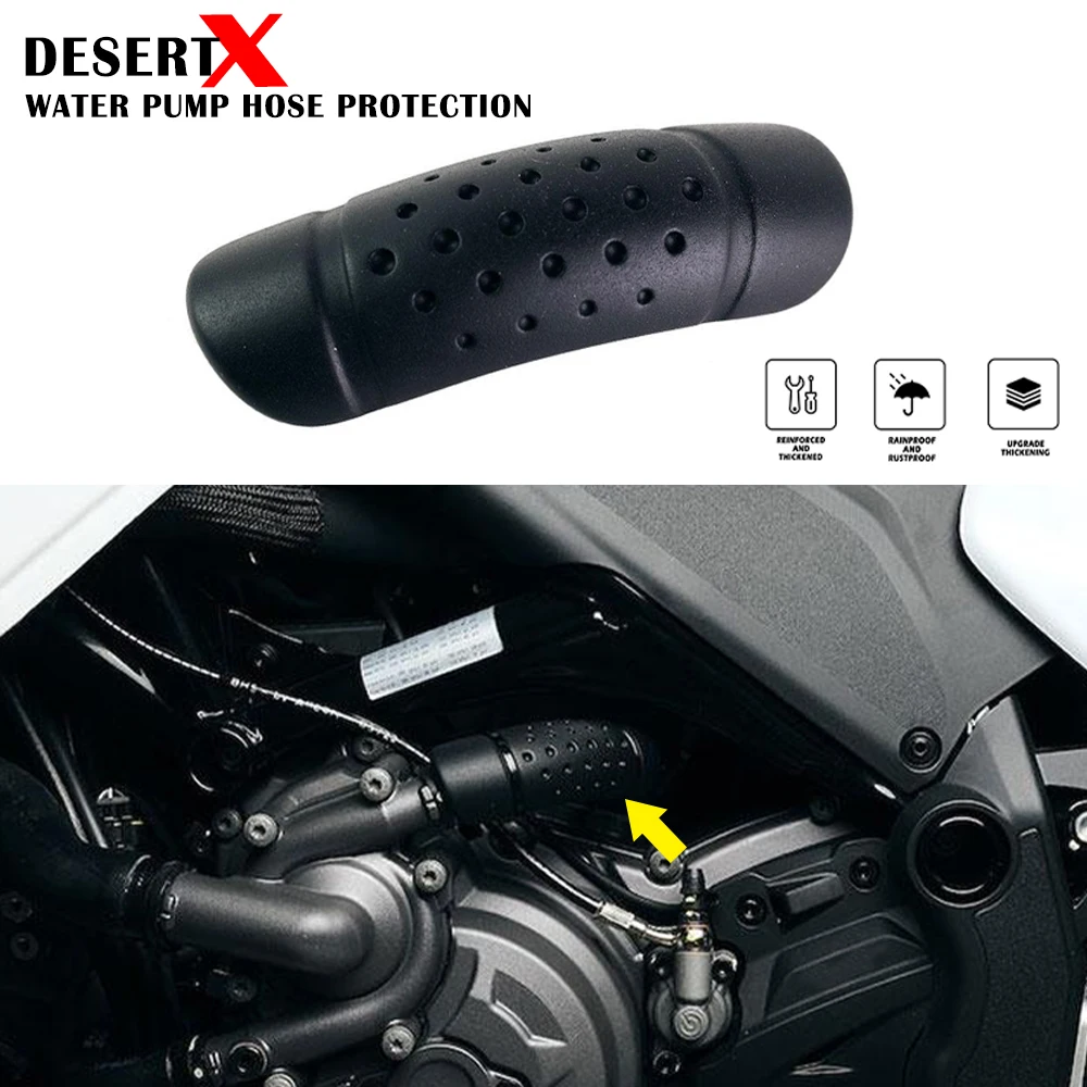 

Desert X Accessories Water Pump Hose Protection for Ducati DesertX 2022 2023 Pump Tube Protection Water pump Heat shields