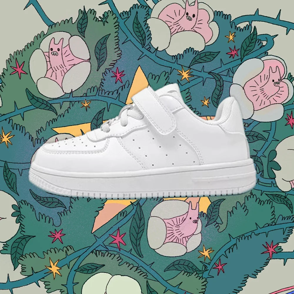

NIGO Children's Graffiti White Sneakers Shoes #nigo37731