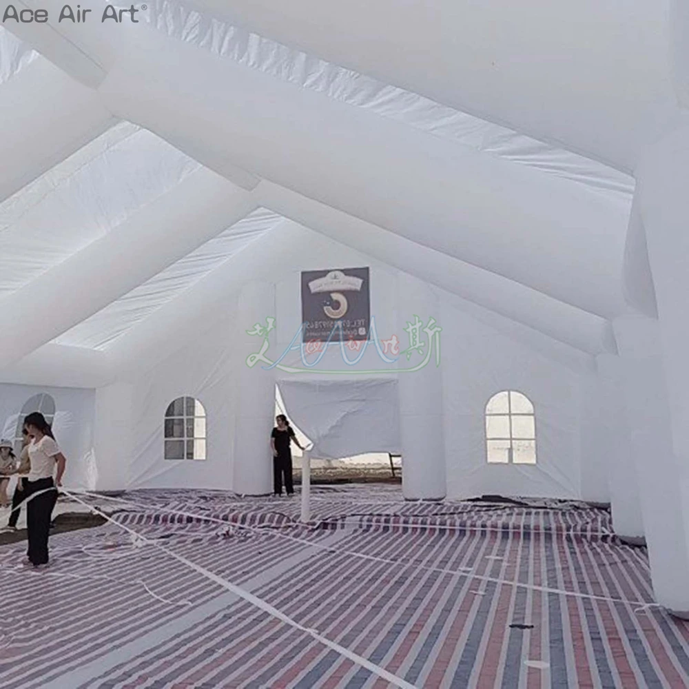 2023 Elegant Inflatable Party Wedding Tent Event Church House/Giant Shelter for Anniversary or Valentine's Day 4