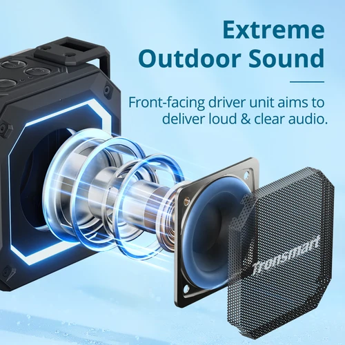 Tronsmart-그루브 2 스피커 휴대용 스피커, 블루투스 5.3, 진정한 무선 스테레오, 듀얼 EQ 모드, IPX7 방수, 샤워 용 2