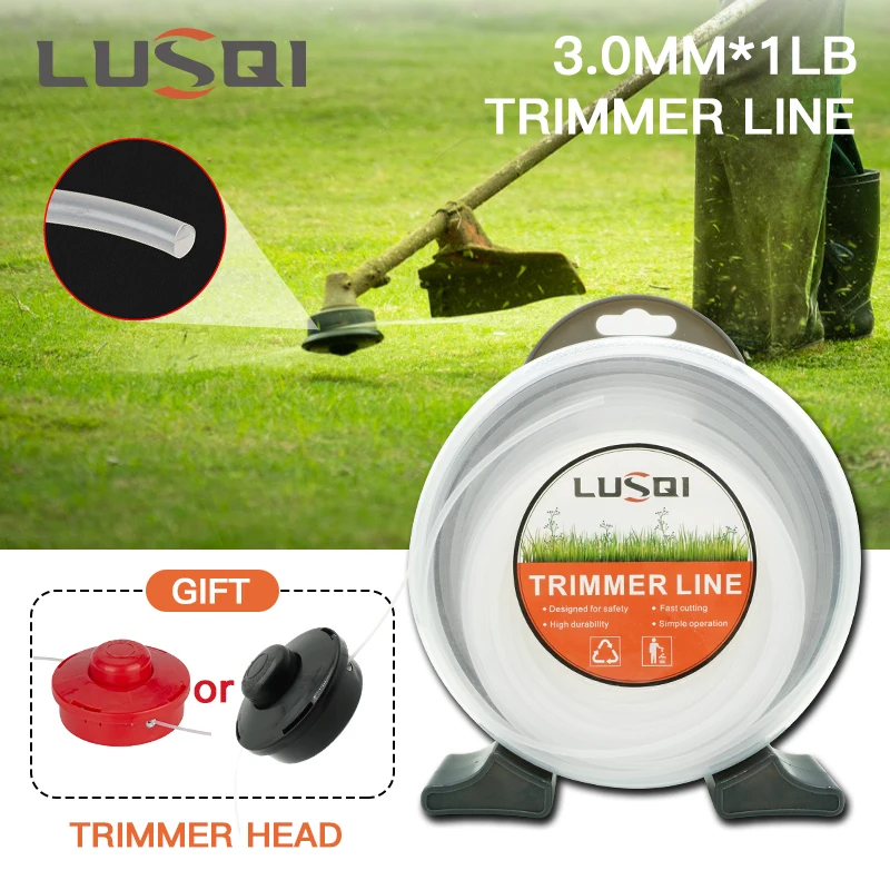 LUSQIUniversalGrassTrimmerLine3MM1LBNylonBrushcutterTrimmer