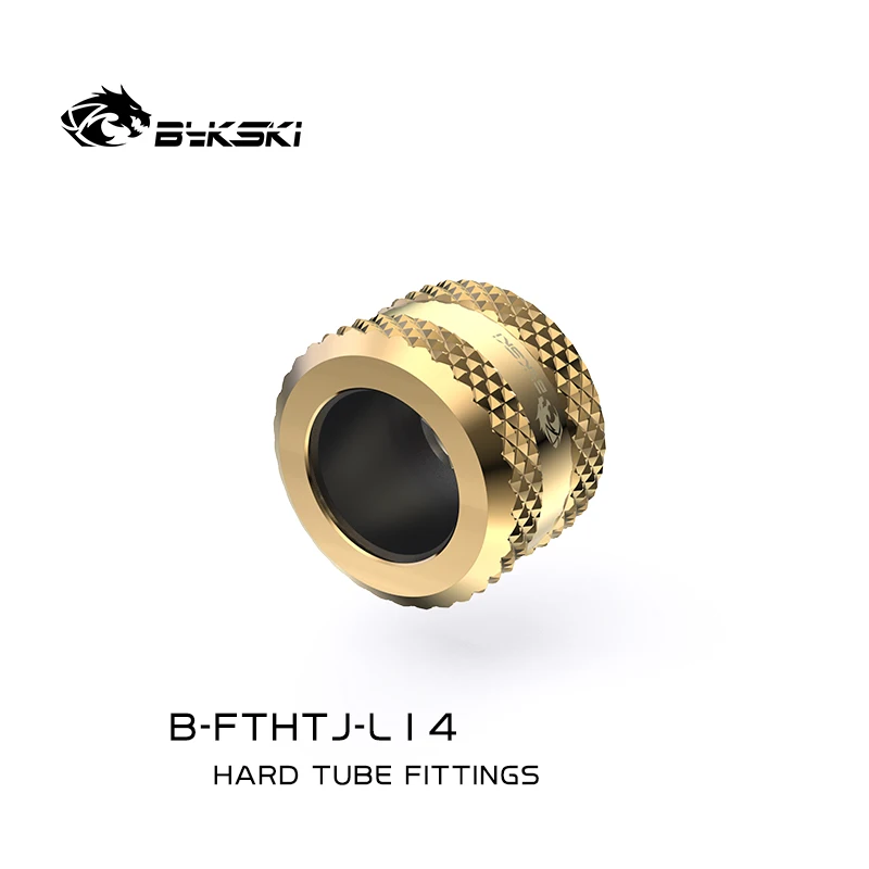 Bykski B-FTHTJ-L12/14/16 PC Water Cooling Hard tube Fittings Connector For OD12mm 14mm 16mm Acrylic PETG Tube extender fitting angled adapter fitting water cooling fitting