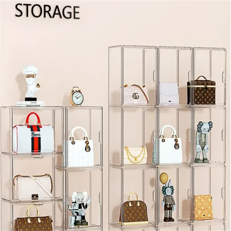 

Hotsale Tansparent Storage Box Dustproof Organizer Acrylic Display Toy Shoe Storage Bookcase Showbox