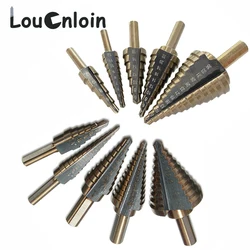 Juego de brocas escalonadas HSS métricas/pulgadas de cobalto, orificios múltiples, 50 tamaños, caja de acero de alta velocidad, herramienta de perforación de Metal para madera y Metal, 5 piezas