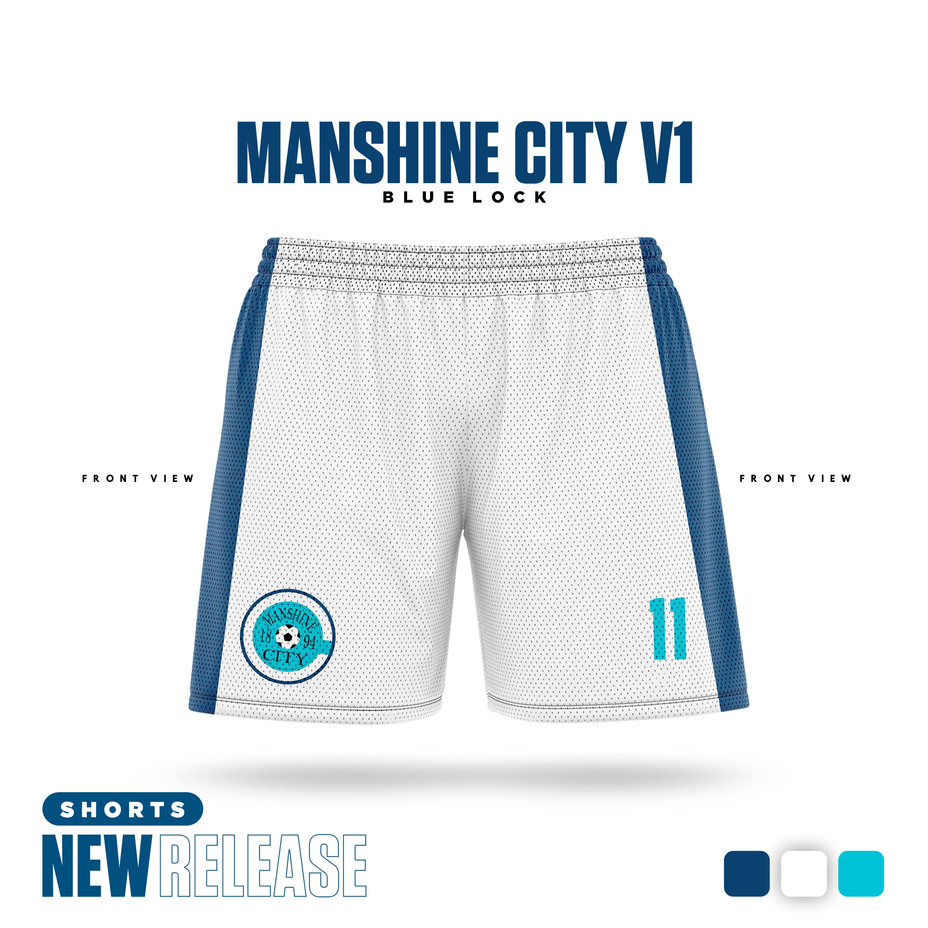 Blue Lock Manshine City White Cartoon Anime Jersey Men Shorts Summer 2024 New Fashion Women Short Pants Sport Children Bottom 2