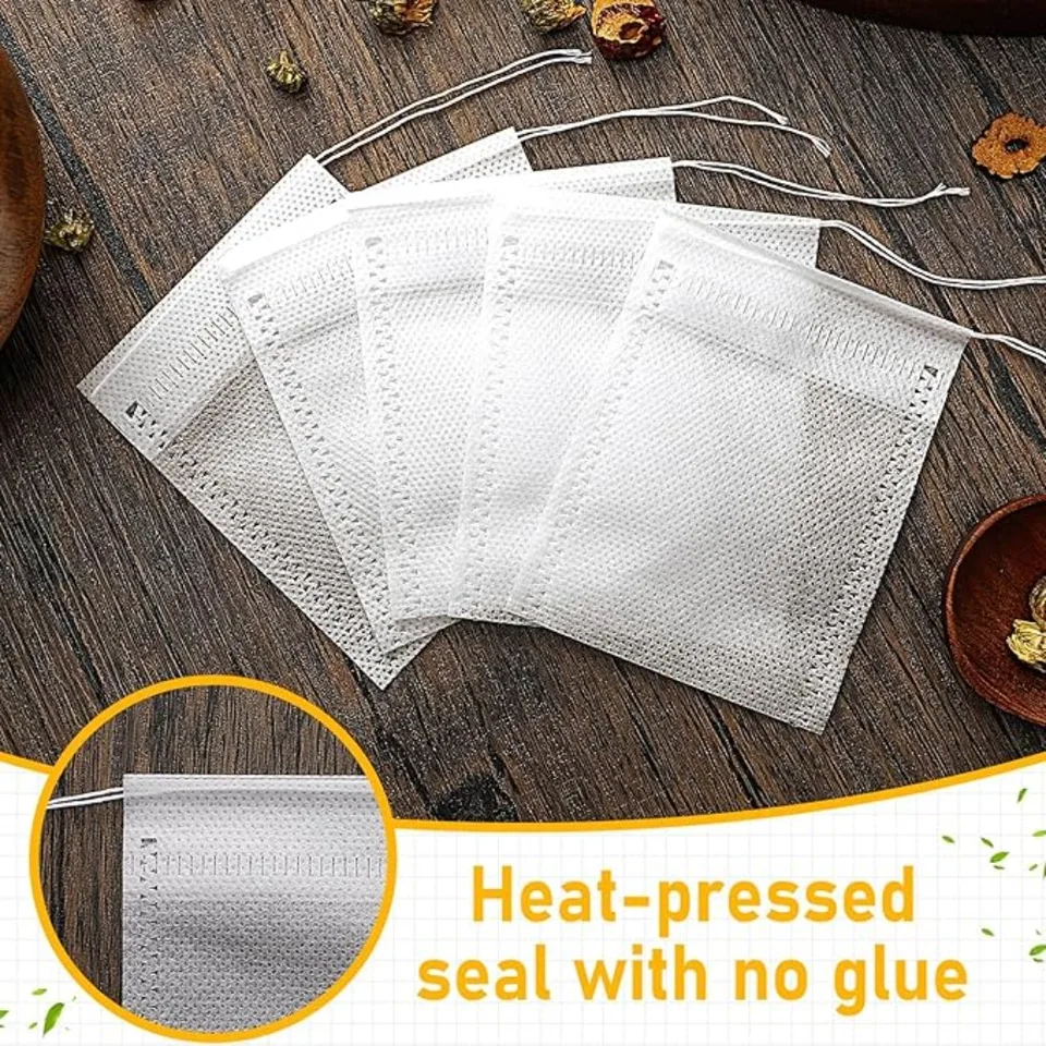 1000-100Pcs Disposable Empty Scented Filter Bags Paper With Drawstring For Coffee Herb Loose Tea Kitchen Tools_voghion.com