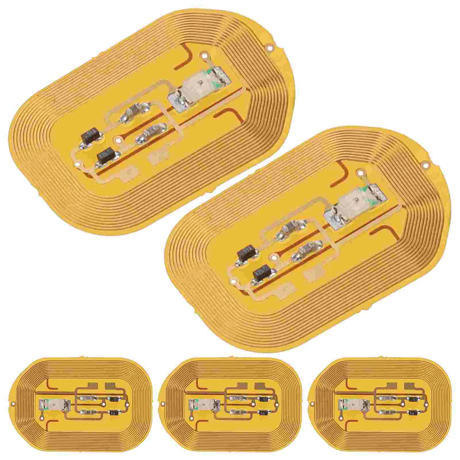 

5 Pcs Nail Decals Fingernail Stickers for Women with Nfc Sensor Short Nails Metal Plastic DIY Decorative