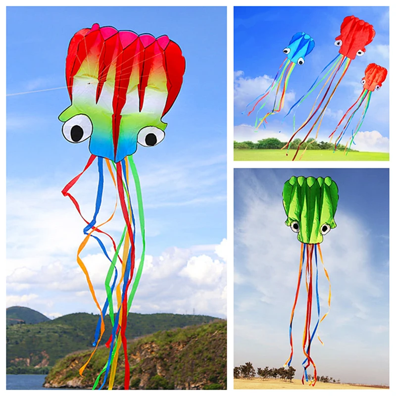 

free shipping children kite flying toys octopus kite inflatable kites factory walk in sky professional kite soft kite wind power