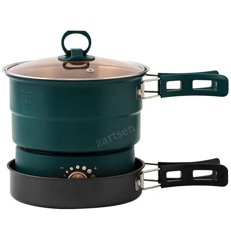 Electric Cooker Electric Rice Cooker Electric Frying Pan Electric Hot Pot Foldable Portable Multicooker Split Type 1.6L
