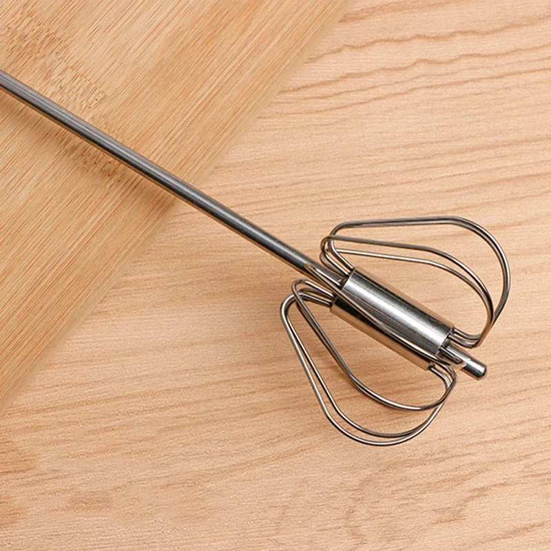 Hand Pressure Semi Automatic Mixer Whisk Egg Beater Stainless Steel Kitchen Accessories Tools Self Turning Cream Utensils Whisk